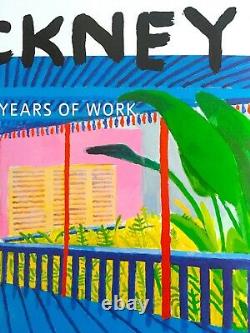 Rare David Hockney Lithographie Imprimer 60 Ans De Travail Tate Museum Exhbt Poster