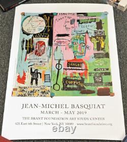 Rare Fondation Jean-michel Basquiat Brant 2019 Affiche D'exposition En Italien Nouveau