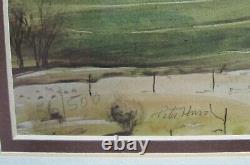 Rare Peter Hurd Imprimer Hondo Valley Au Printemps 1980 Signé Et Numéroté