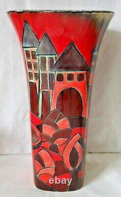 Rare, Signé, V Vase Pottery Art Grand, Ex Poole Designer Pottery, Zdenka Ralph