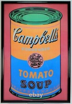Rare Vintage Andy Warhol Foundation Lithographie Imprimer Campbells Soupe Can 1968