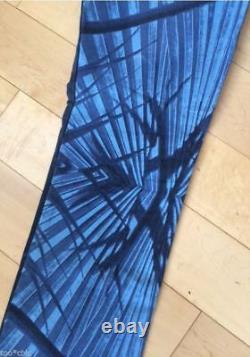 Roberto Cavalli Stretch Optic Art Palm Boot Cut Blue Jeans! Flare 33/47m Rare Des T.n.-o.