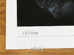 Scrolls Anciens Skyrim Realm Of The Dragonborn Limited Lithographie Reproduction D'art Rare