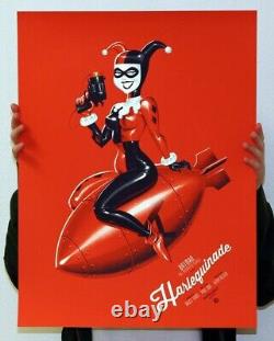 Série animée Batman HARLEQUINADE Affiche Pinup Mondo Harley Quinn Impression RARE