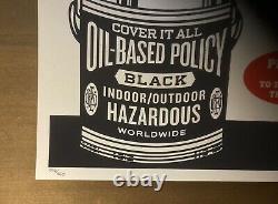 Shepard Fairey Obey Paint It Black Signé Screen Print Rare