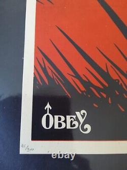 Shepard Fairey'rise Au-dessus De Bayonets Rare Colour Edition Limitée Imprimer