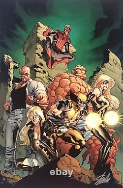 Stan Lee Signed New Avengers #7 On Canvas Marvel Comics Spider-man Wolverine Art