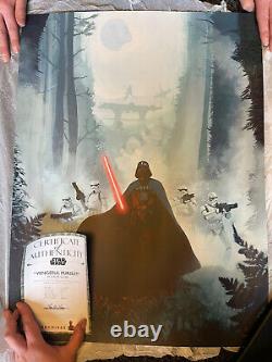 Star Wars Darth Vader Vengeful Pursuit Jeremy Saliba 18x24 Lithographie Rare