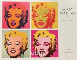 Succession Andy Warhol Rare 1989 Portfolio de lithographies d'art pop Set de 6 impressions