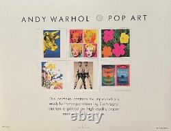 Succession Andy Warhol Rare 1989 Portfolio de lithographies d'art pop Set de 6 impressions