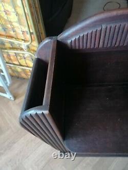 Superbe 30's Rare Art Deco Chêne Hall Chaise Avec Rangement. Doit Voir