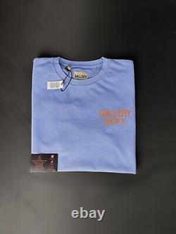 T-shirt imprimé à logo surdimensionné Rare Gallery Dept bleu orange, taille S/M, neuf