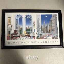 Thomas McKnight Manhattan Impression d'art par Chalk And Vermilion 1995 Rare Mcm