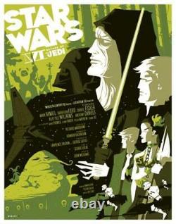 Tom Whalen Star Wars 3 Série D'impression Signée Rare New Hope, Empire, Jedi
