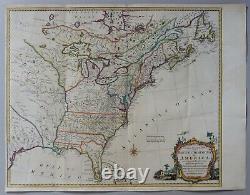 Une Nouvelle Carte Exacte Des Dominions Britanniques En Amérique Kitchin 1766 Rare