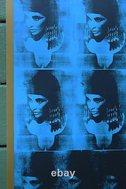 Warholelizabeth Taylorblue Liz As Cleopatra 1963 Affiche De Film Moma 27x38 Rare