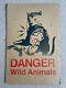Zedsy Danger Animaux Sauvages Stencil Placard 3 De 10 Rare Original