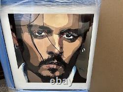 Œuvre d'art rare de Johnny Depp - Cinq pièces de collection en édition limitée encadrées